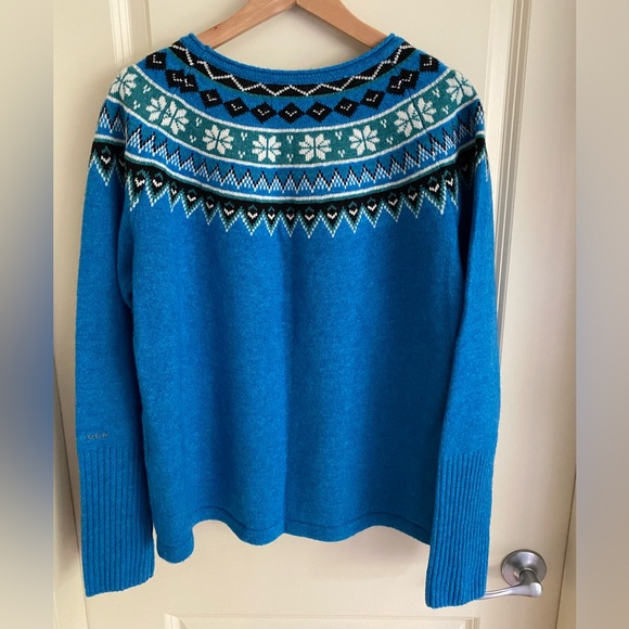 Skhoop brand Scandinavian wool sweater with fair isle pattern. Size XL. - Picture 2 of 6